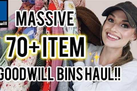 MASSIVE 70+ Item Goodwill Bins Thrift Haul! Amazing Finds to Resell on Poshmark for a Profit $$