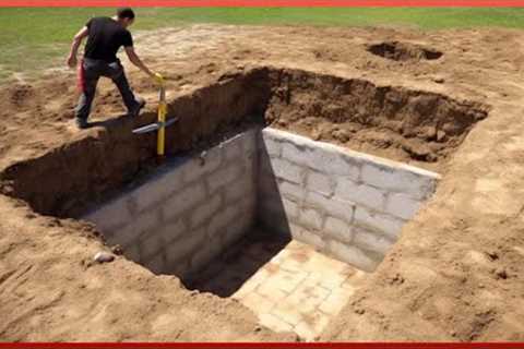 Man Builds Hidden Underground BUNKER in his Backyard | DIY Basement by @AleksandrKvasha