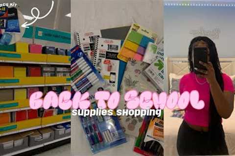 come BACK TO SCHOOL SUPPLIES SHOPPING w/ me + HAUL & EMERGENCY KIT