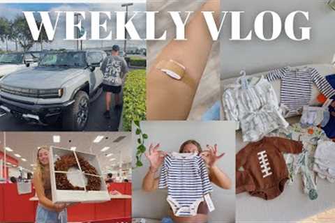 VLOG: glucose test, car shopping, baby clothes haul, fall decor etc!