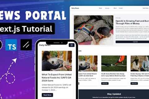 Next Js Tutorial for Beginners | Build a News Portal using Next js, TypeScript and shadcn/ui