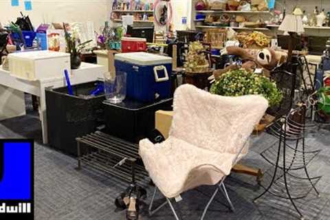 GOODWILL SHOP WITH ME FURNITURE CHRISTMAS DECORATIONS DECOR KITCHENWARE SHOPPING STORE WALK THROUGH