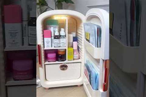 New Skincare Fridge Restock 😍 #asmr #skincare #restock #minifridge #skincareroutine #restock
