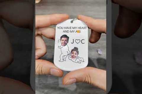 Custom Photo You Have My Heart Couples | Personalized Aluminum Keychain