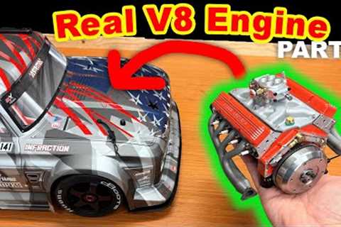 Real V8 Engine in Toy Car - part 2