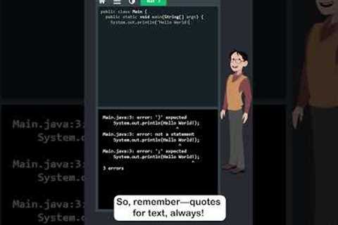 Java Output - Part 2 - print() and Quotes - #w3schools #java #programming