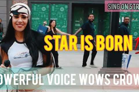 💯A Star is Born!✨️ English Girl's Impressive Street Performance🔥Walk-Up Singer🍀Adele - Easy On Me