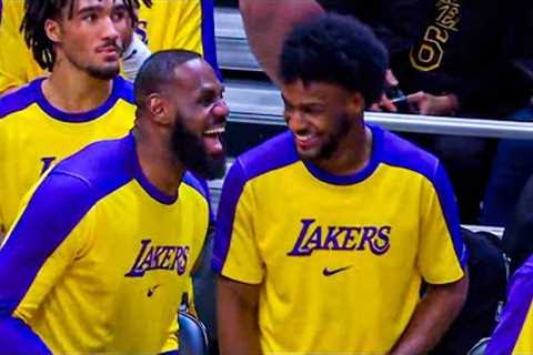 LeBron GOES CRAZY for Maxwell Lewis' DUNK 😂