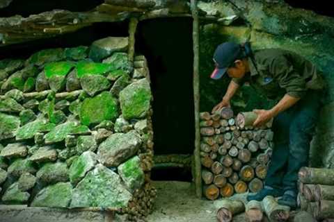 Full video: building a completed survival shelter, underground shelter, fish trap & cooking