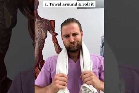 How to Relieve NECK PAIN With a TOWEL - Neck Pain Relief Stretch At Home