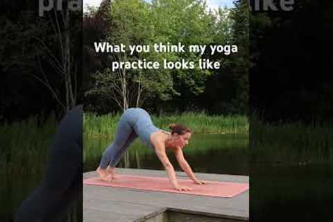 The reality of practicing yoga 😂 am I right?