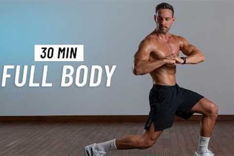 30 Min Full Body Workout - Build Strength &amp; Burn Fat At Home (No Equipment + No Jumping)