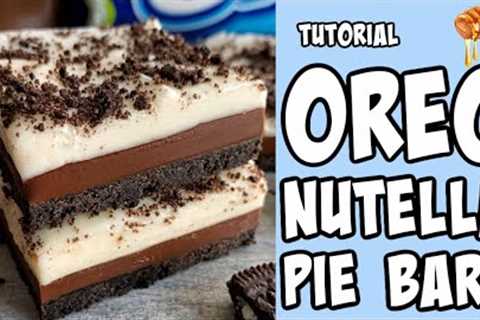 Oreo Nutella Pie Bars! Recipe tutorial #Shorts