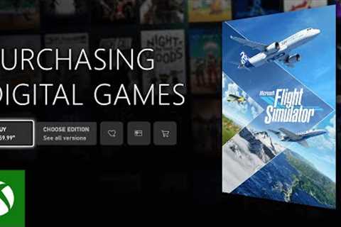 Purchasing digital games on Xbox Series S