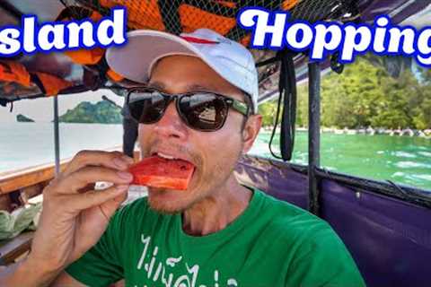 Island Hopping in Krabi!! Family LONG-TAIL BOAT Trip + Island Lunch in Thailand!