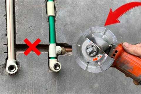 Plumbers never want you to know this! Fastest technique to install metal water pipes inside wall