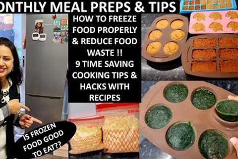 Indian Monthly Meal Planning | Freezer Food Ideas | 9 Time &amp; Money Saving Tips to Reduce Food..