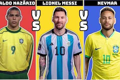 Ronaldo Nazario vs Messi vs Neymar | Who is the Ultimate Football Legend?