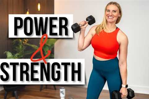 30 min. Full Body Strength Training & HIIT Power Workout | BUILD LEAN MUSCLE at Home