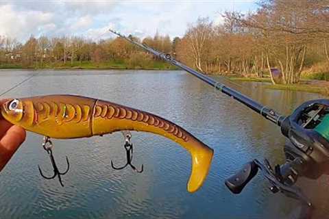 Pike Fishing a CARP LAKE - BIG Lures, BIG action!