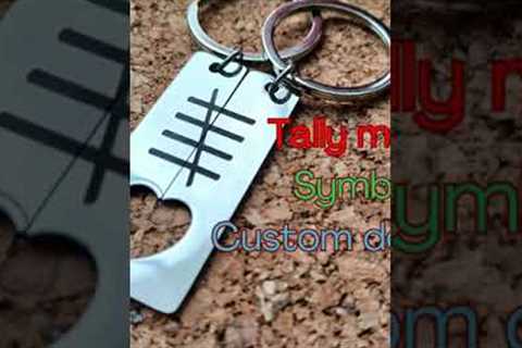 TALLY Mark Custom Keychain Wedding Anniversary Gifts For Men Her Personalized Gift Husband Wife K...