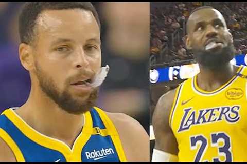 Stephen Curry Challenges LeBron James &amp; Both Can't Miss! Warriors vs Lakers