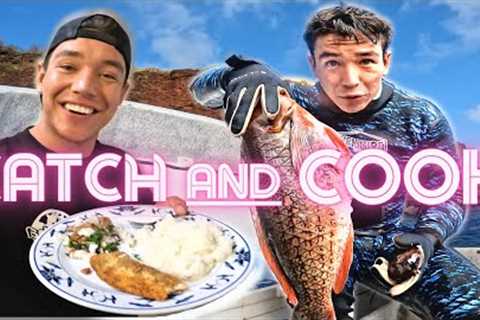 BEST WAY TO COOK FISH!! Spearfishing Catch And Cook!