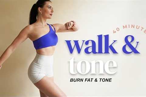 40 MIN WALKING WORKOUT FOR FAT LOSS, METABOLISM BOOST, CORE AND UPPER BODY STRENGTH- Walk at Home