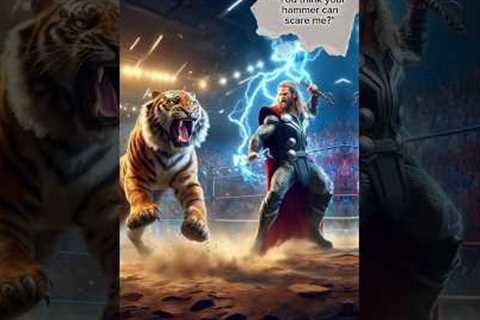 Superheroes vs Tiger 🐯- All Marvel Characters #avengers #shorts #marvel