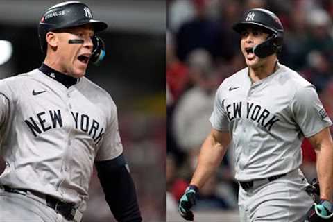 Aaron Judge and Giancarlo Stanton go BACK-TO-BACK off Emmanuel Clase to TAKE THE LEAD in ALCS Game 3