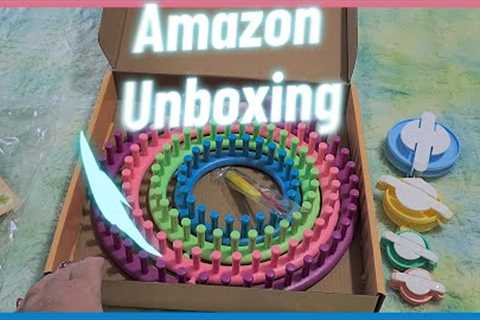 Amazon Unboxing  Set of Knitting Looms and Bonus Pom Pom Makers