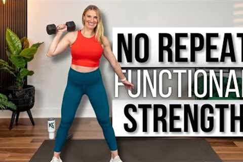 30 min. Full Body Functional Strength Training | NO REPEAT! | MUSCLE FOR A STRONG LIFE!