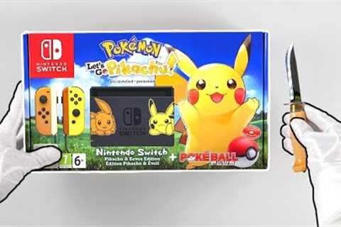 Nintendo Switch PIKACHU EDITION Console Unboxing (Pokémon Let's Go Eevee & Pikachu)