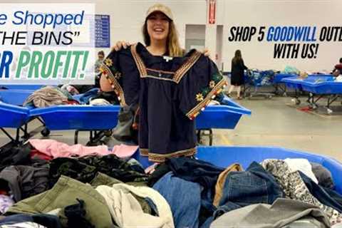 WE SHOPPED 5 GOODWILL OUTLET STORES FOR RESALE! | VALUABLE Thrift Haul! | Reselling For Profit