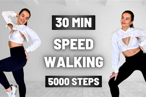 30 MIN FAST WALKING WORKOUT | 5000 Steps to Lose Weight at Home