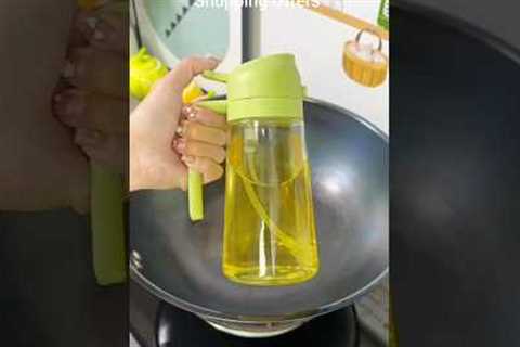 4/100 2 in 1 Olive Oil Sprayer and Oil Dispenser Bottle for Kitchen Link in Bio #amazon #shopping