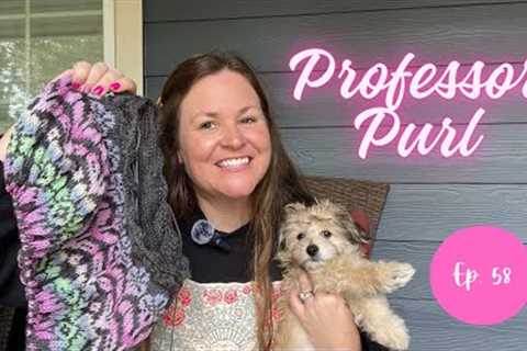 Episode 58: My new fall knitting projects and my new puppy || Professor Purl Podcast