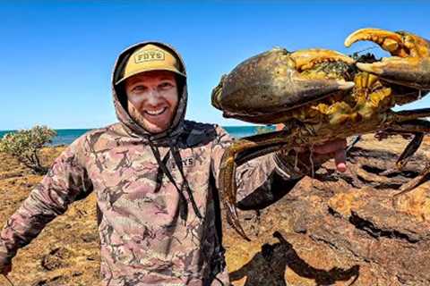 GIANT CRAB - Catch and Cook - 2 Days Fishing Hunting &amp; Foraging For Food