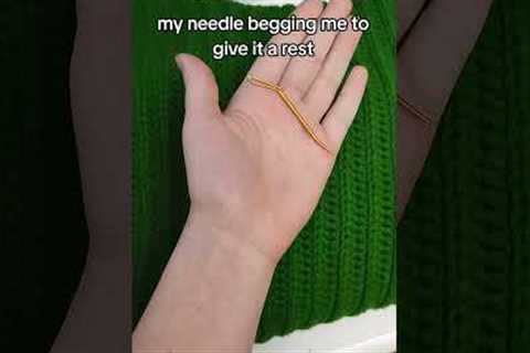 weaved the ends a bit too hard 😔 #knitting #crochet #craft #fail
