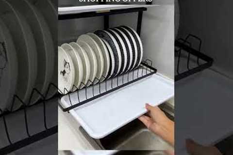 8/100 Best 2-Tier Dish Rack! Metal Yhk Dish Drying Rack with Drainboard &amp; Utensil Holder for..