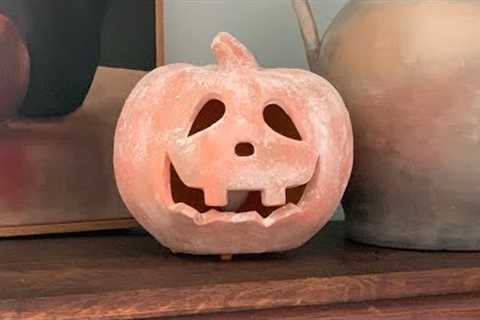 “Antiquing” a Thrifted Jack-o-Lantern