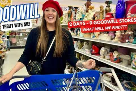 WE THRIFTED GOODWILL AFTER DARK! WAS IT WORTH IT??? Shopping 9 Goodwill Stores! - Reselling Vintage
