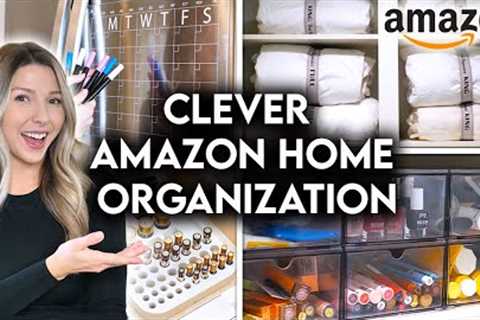 10 CLEVER AMAZON HOME ORGANIZATION IDEAS + STORAGE HACKS