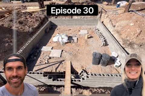 Log Cabin Build- Building a Foundation ourselves