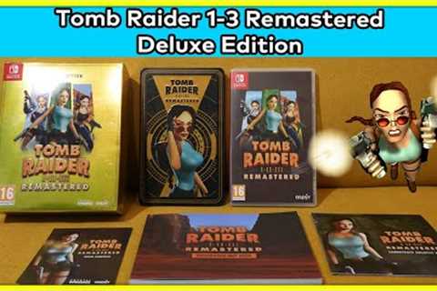 Tomb Raider 1, 2, 3 Remastered Deluxe Edition Unboxing - Nintendo Switch