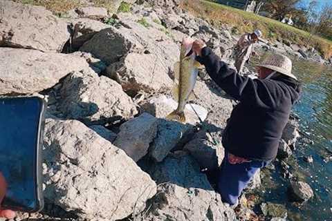 Granny Out Fished Me by a Mile! (Spillway Fishing)