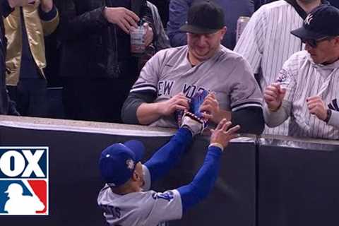 Yankees fan pulls ball out of Mookie Betts' glove in World Series Game 4 | MLB on FOX