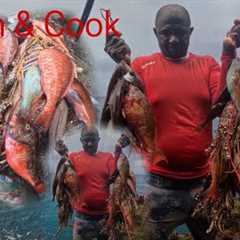 Catching Fresh Dinner Fish 🐟 Before Tropical Storm ⛈️ Hits Jamaica 🇯🇲 CATCH AND COOK