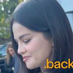 Selena Gomez is all smiles as she steps out to greet some fans in Hollywood