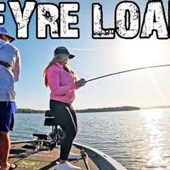 SHE CRUSHES THE BASS! Hooked Up With A TON OF BASS Fishing Lake Guntersville!